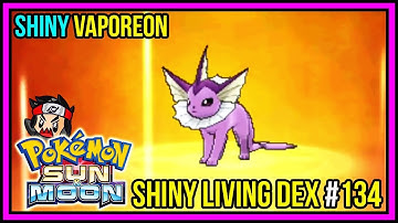 Shiny Vaporeon! Shiny Eevee Reaction from SOS! | Shiny Living Dex #134 Pokemon Sun & Moon