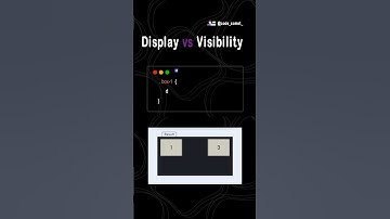 Display vs Visibility properties in CSS ✨#coding