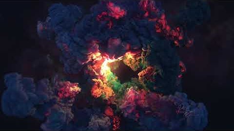 Nebula smoke made in Cinema 4D X-particles and Redshift
