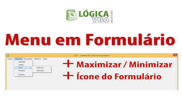 Vídeo 63 - Menu em Formulário do Excel - VBA + API