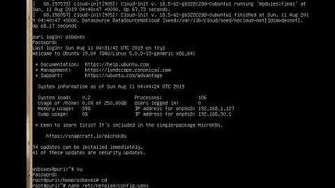 Konfigurasi IP Address Ubuntu Server 19.04 di VirtualBox