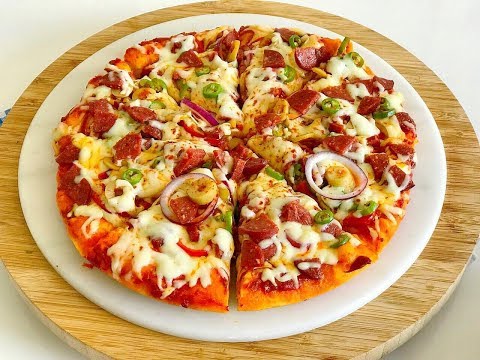 Tavada 5 Dakikada Pizza Nasıl Yapılır ( Muhteşem hamuruyla en pratik pizza)