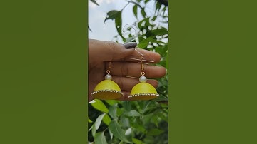 How to Make Quilling Earrings 🤩 #shorts #shortsfeed #quilling #diy #art