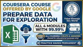 Famous Prepare Data for Exploration by Coursera | All Answers | All Cheats | All Modules | All Weeks Net Worth