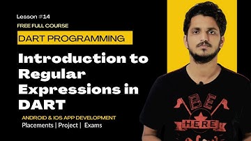 Introduction to Regular Expressions in DART || Lesson 14 || DART Programming ||