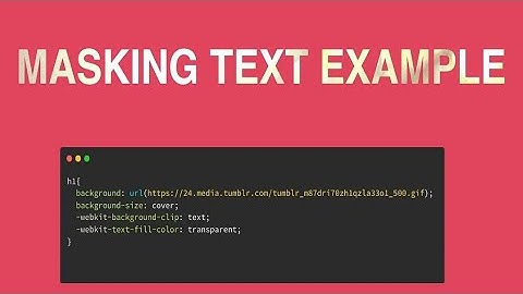How To Insert Image inside The Text in CSS3. Masking Text Example. A Must Watch Video for Beginners.