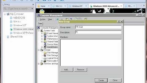 Create Groups in Win2000