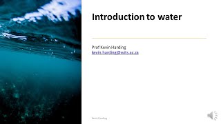Introduction to water [Full presentation]
