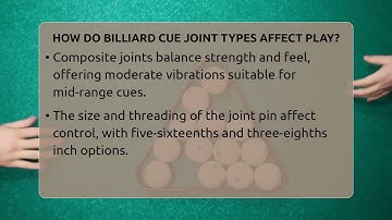 How Do Billiard Cue Joint Types Affect Play? - Billiards Hustlers
