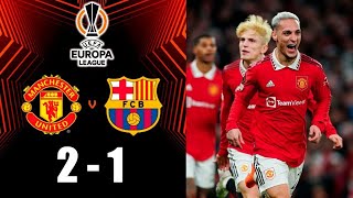 Manchester United vs Barcelona 2-1 Highlights Goals | UEL Knockout Round Play-offs Leg 2
