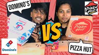 PIZZA HUT VS DOMINOS PIZZA | SRI LANKAN PIZZA | FOOD ASMR