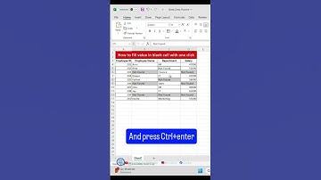 how to fill value in blank cell with one click || tips and tricks  #excel #computereducation