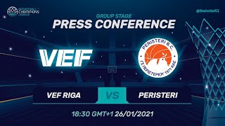 VEF Riga v Peristeri - Press Conference