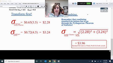 Combining and transforming SEVERAL Random Variables Notes VIDEO