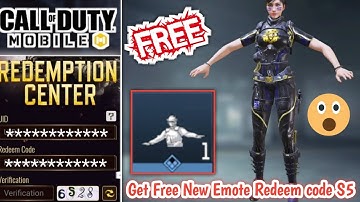 How To Get Free Emote in codm | New Emote Redeem code codm June 2021 |Season 5 Free Emote codm