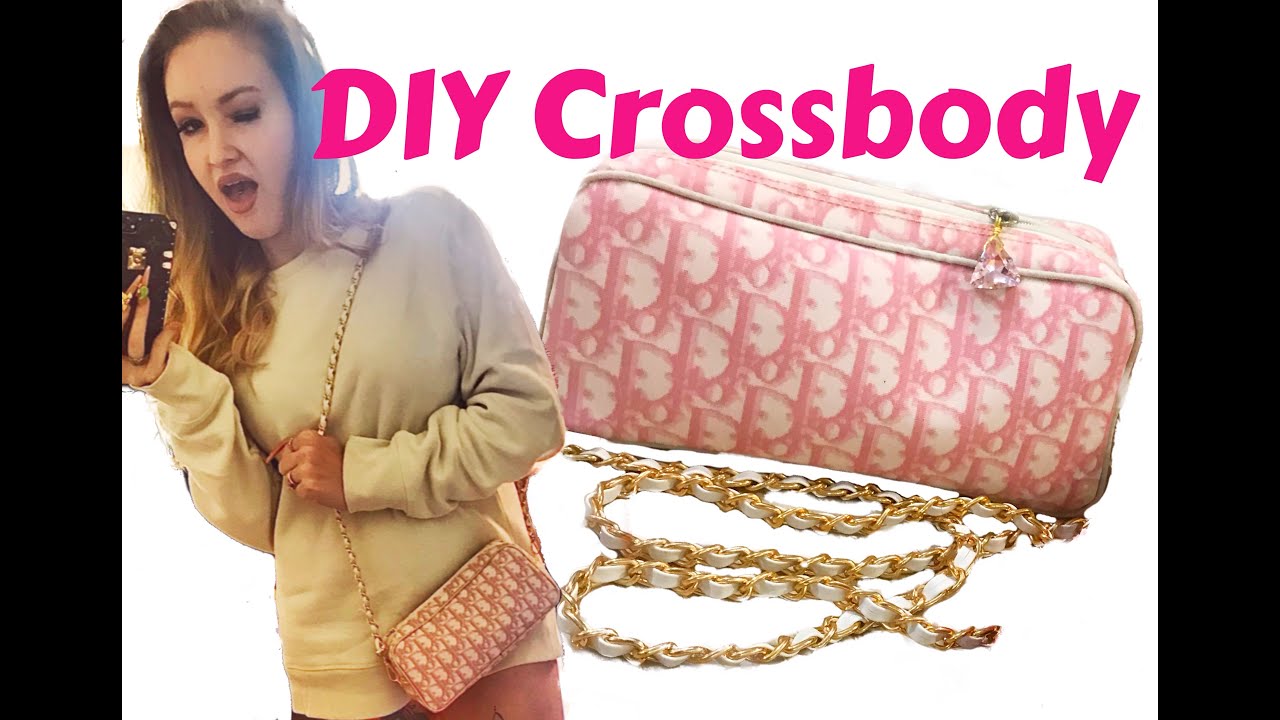 CONVERT A CHANEL 2022 HOLIDAY TWEED MAKE UP BAG INTO A CROSSBODY BAG * STEP  BY STEP TUTORIAL VIDEO * 