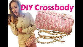 DIY!! Dior Makeup Bag to Crossbody Purse Transformation 