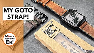 This $25 Apple Watch BAND is INCREDIBLE! - Mifa Hybrid Sports Leather Apple Watch Strap Review