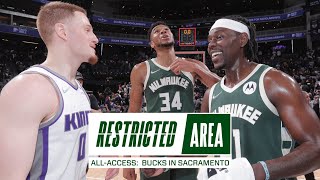 All-Access: Bucks Battle Donte DiVincenzo, Kings In Sacramento | Giannis Meets Brett Favre | 3.16.22
