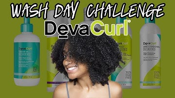 WASH DAY CHALLENGE | Wash & Go using ONLY DevaCurl Products!