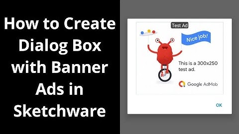 Dialog Box with Banner Ads in Sketchware || How to Create a Dialog Box with Banner Ads in Sketchware
