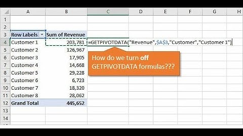 How to Turn Off GetPivotData for Excel Pivot Tables