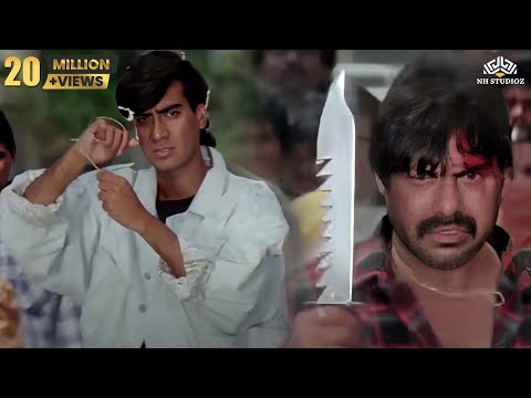 Ajay Devgan In Action Scene For Save Aruna Irani In Suhaag Action Movie