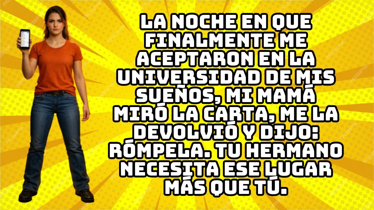 LA NOCHE EN QUE FINALMENTE ME ACEPTARON EN LA UNIVERSIDAD DE MIS SUEÑOS, MI MAMÁ MIRÓ LA CARTA...