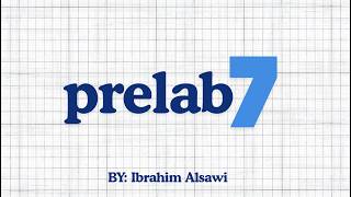 Java 1 Lab 7 Pre-Lab | Zarqa University