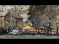 Farmers market watercolor plein air painting mentality