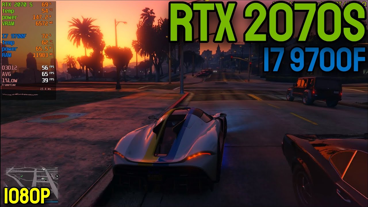 RTX 2070 SUPER + I7 9700F - GTA 5 Enhanced - 1080p - All Settings