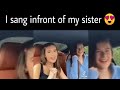 sister sings infront of sister her reaction was priceless 😍❤