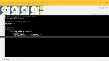 micro:bit - Counter - Python