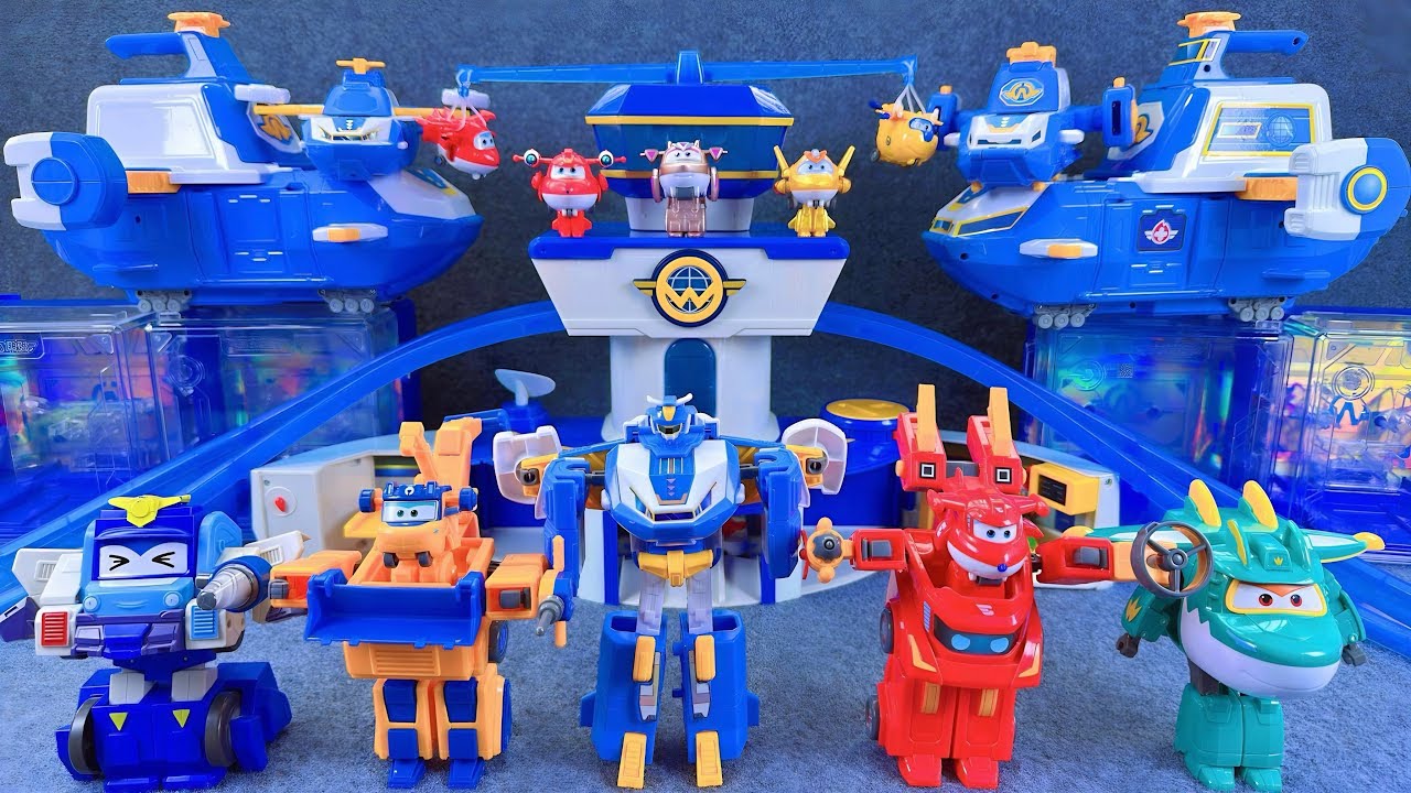 25-minute of satisfying unboxing, cool Super Wings Space Base Set Series ASMR | Review Toys