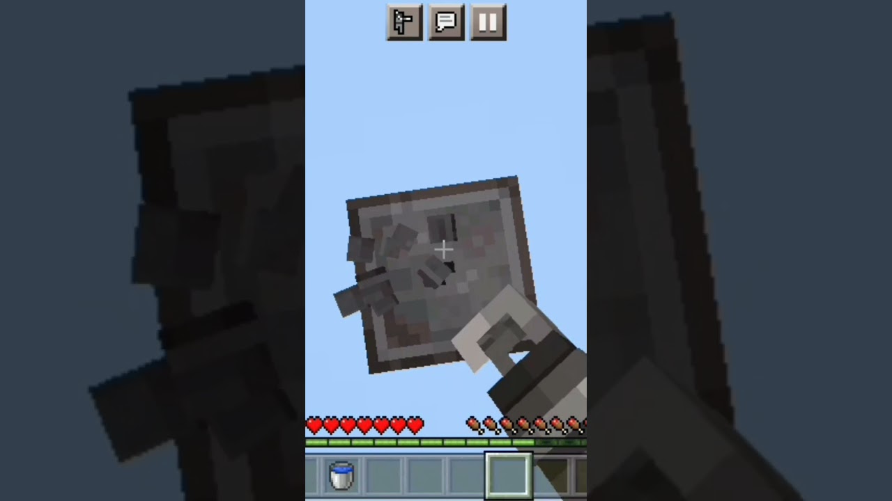 How to do water bucket in Minecraft PE//King of kings gamerz #mlgking #mlg #game #shorts