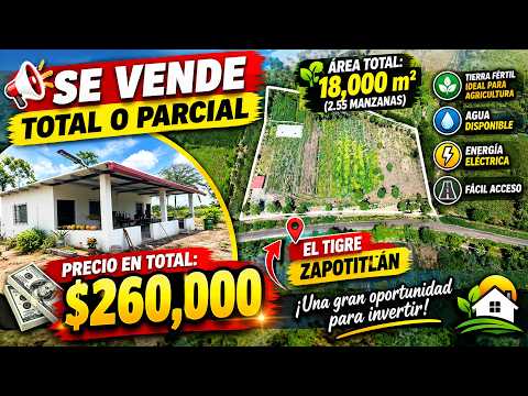 FOR SALE WHOLE OR PARTIAL 2.5 MANZANAS EL TIGRE ZAPOTITAN | CRV EL SALVADOR