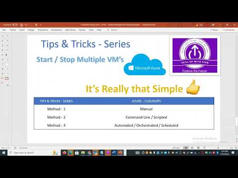 Tips & Tricks Series - AZURE - TAMIL  - Start Stop Multiple VM's