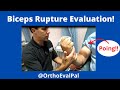 Biceps  Rupture Evaluation Video (long head biceps tear)