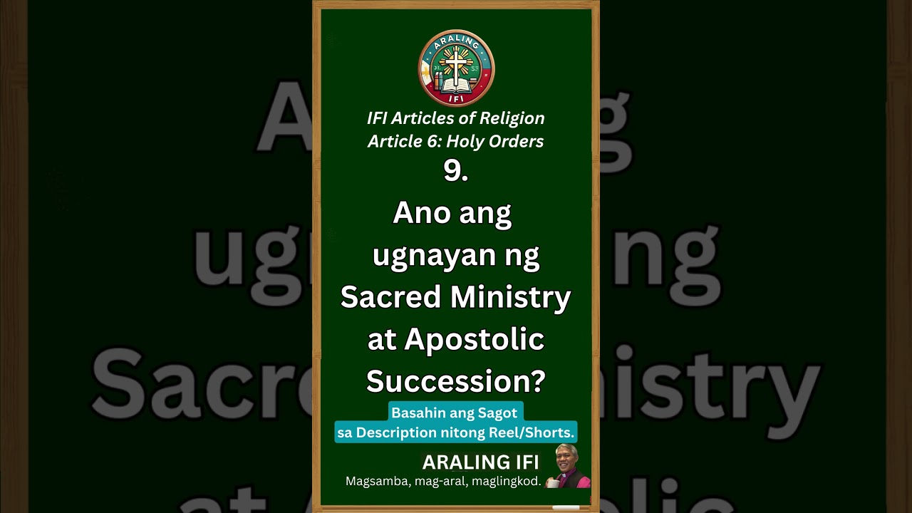 Ano ang ugnayan ng Sacred Ministry at Apostolic Succession?