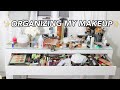 ORGANIZING & DECLUTTERING MY MAKEUP COLLECTION!