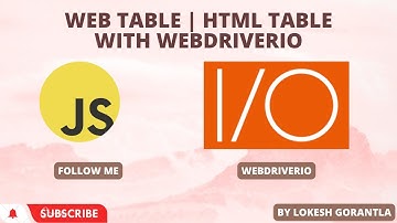 Part 15: How to Handle WebTable | HTML Table with WebDriverIO