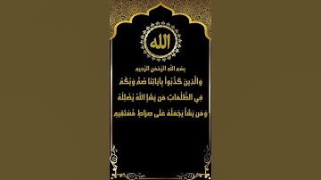 مصير المكذبين بآيات الله من سورة الأنعام (39-41) تلاوة الشيخ ياسر سلامة