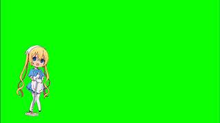 ✔️GREEN SCREEN EFFECTS: kawaii maid girl - kaho - blend s
