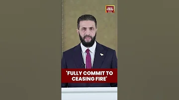 Syrian Leader Ahmed Al Sharaa Calls For All Sides To Fully Commit To Ceasefire Israel Syria 
