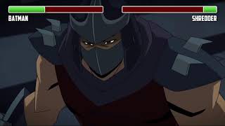 Batman vs. Shredder WITH HEALTHBARS | Fight Scene | HD | Batman vs. TMNT