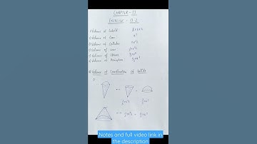 Class-10 Maths Ch-13 Surface Areas and Volumes Ex-13.2 (Notes) #shorts #short