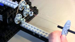 Lego rope winding machine for making model boat ropes