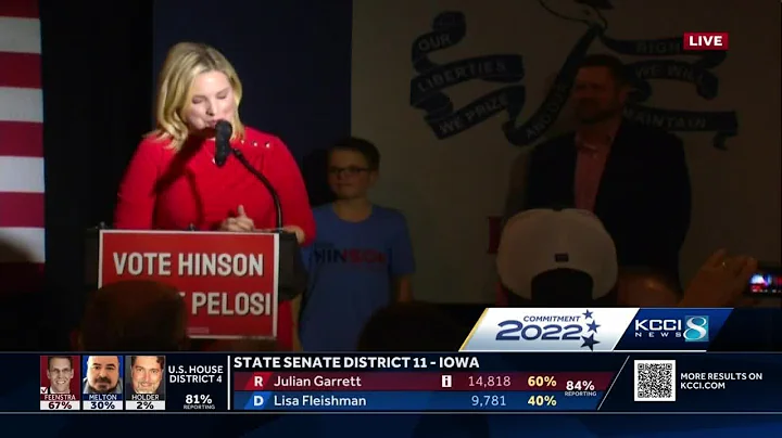Hinson gives victory speech