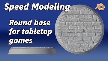 Round base for tabletop games| Timelapse| 3d Print| Blender 3d