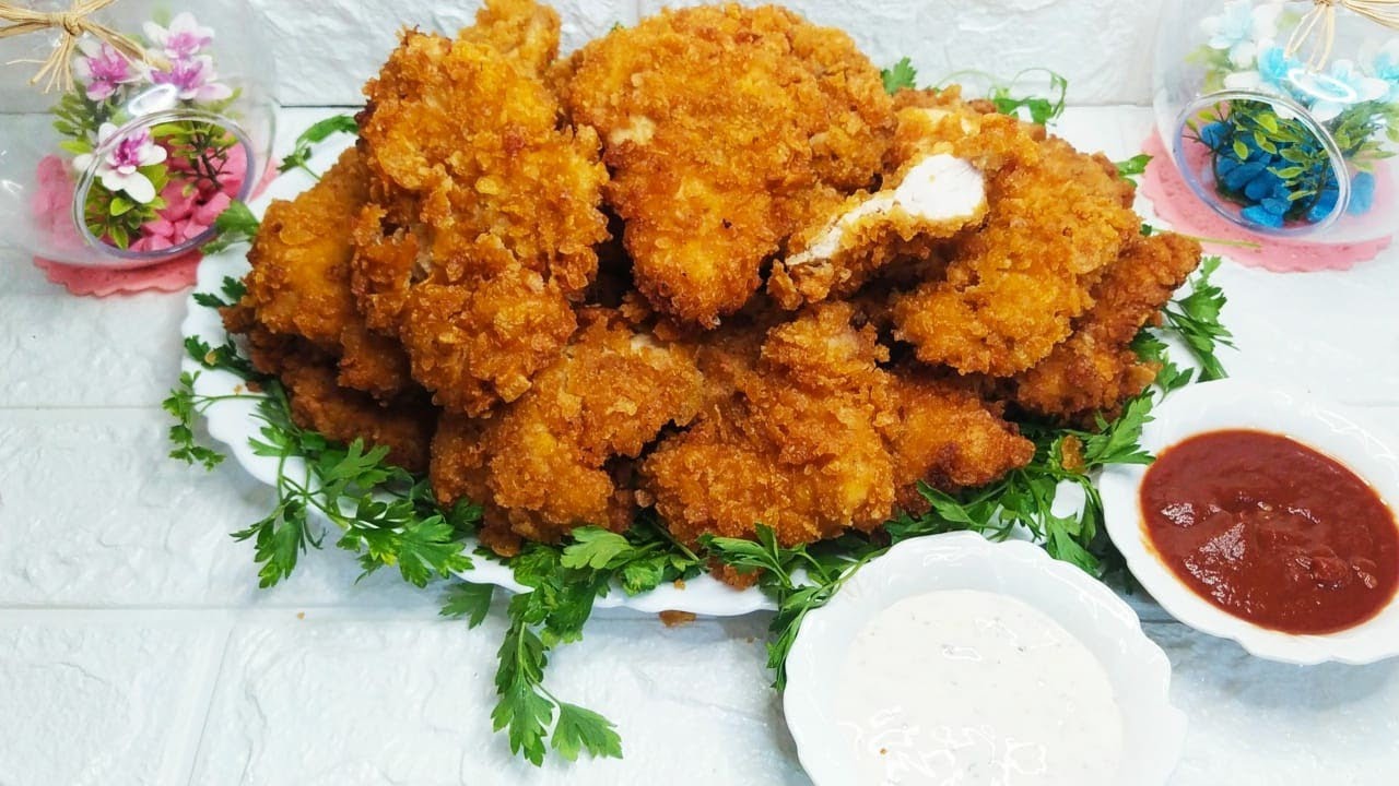 شرائح الديك الرومي (لاداند)على طريقة كنتاكي بخلطة رائعة كيجي مقرمش ولذيذ